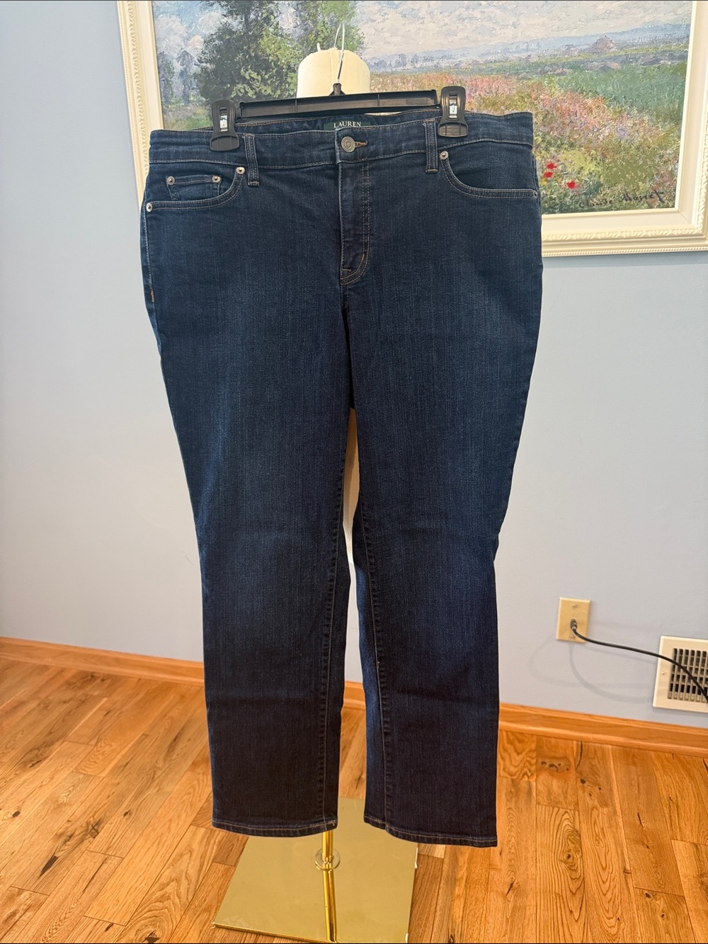 Ralph Lauren Women's Dark Indigo Straight Leg Jeans